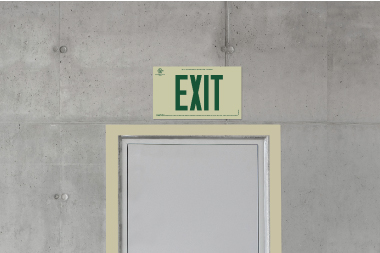 Accessible Emergency Exit Signs - In Compliance with NFPA 170 and ICC A117.1-2017