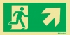 Progress up and to the right - Emergency Exit Route Location and Identification Sign