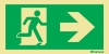 Progress to the right - Emergency Exit Route Location and Identification Sign