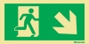 Progress down and to the right - Emergency Exit Route Location and Identification Sign