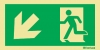 Progress down and to the left - Emergency Exit Route Location and Identification Sign