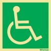 Wheelchair accessible route to an emergency exit - Emergency Exit Route Location and Identification Sign