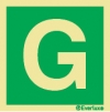 Identification Letter Sign - G - For the identification of a designated assembly point, floors and staircases
