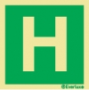Identification Letter Sign - H - For the identification of a designated assembly point, floors and staircases
