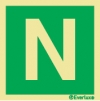 Identification Letter Sign - N - For the identification of a designated assembly point, floors and staircases